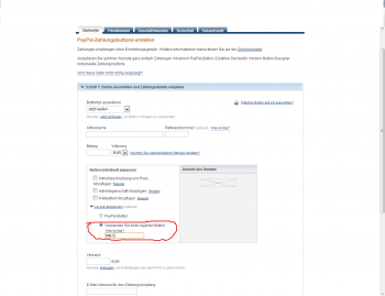 eigener paypal Button